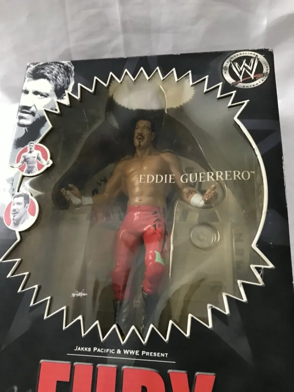 WWE Eddie Guerrero Unmatched Fury Platinum Figure + WWE Hologram Photo Lot Read